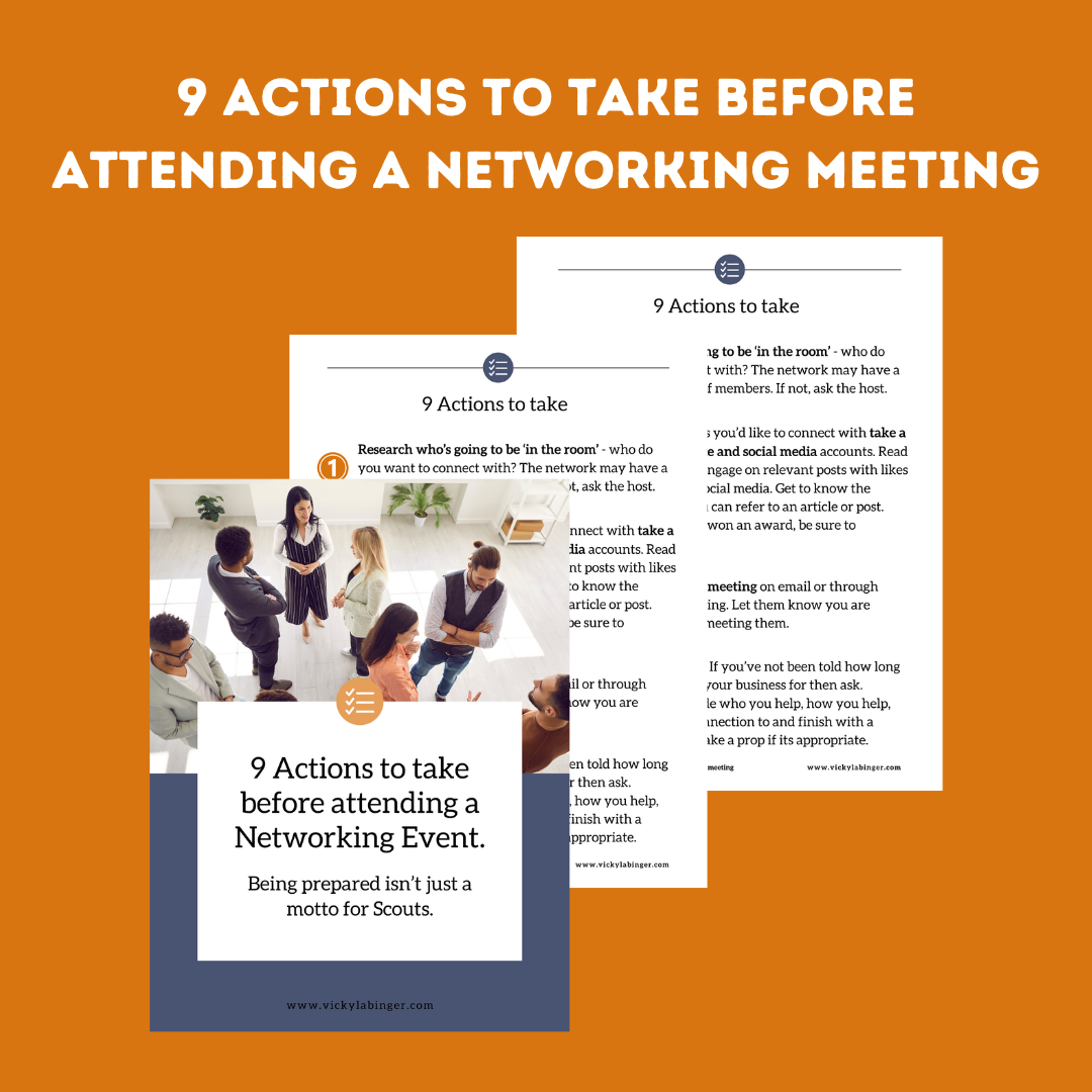 9 Actions to take before attending a networking meeting